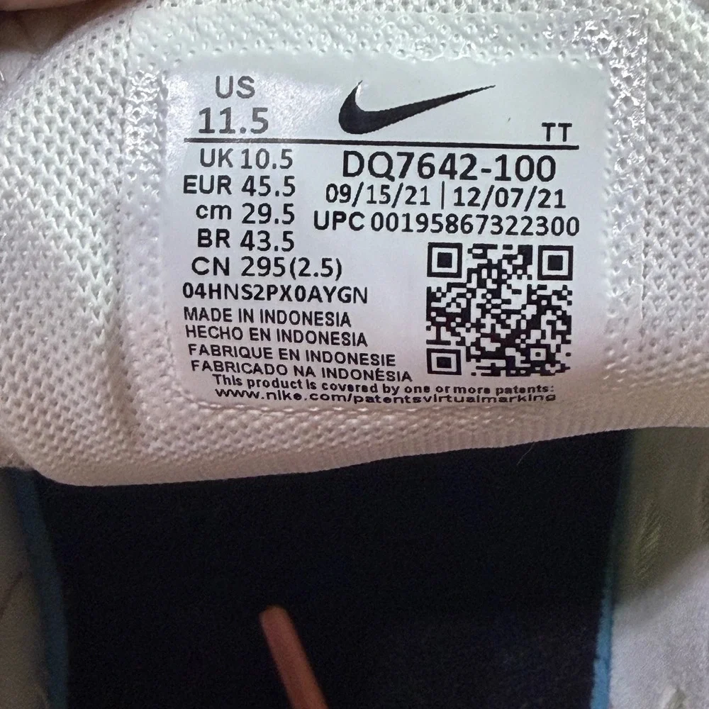 Nike‎ Air Max 270 Mens 11.5 White Sea Glass Arctic Orange DQ7642-100 Sneakers